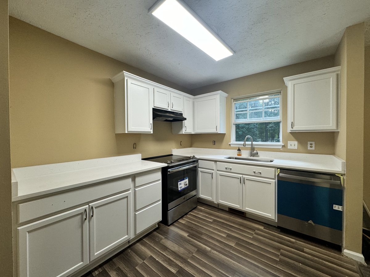 Finished kitchen with new appliances